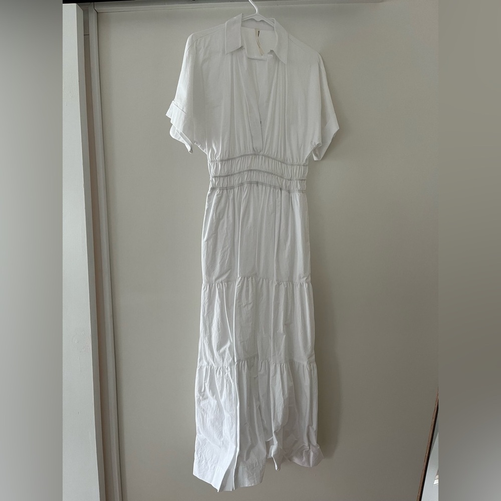 Anthropologie White Maxi Dress